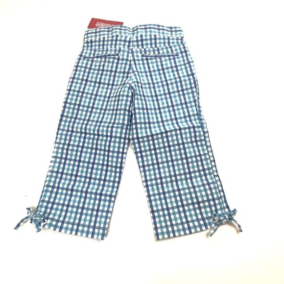 NWT Gymboree Girl Plaid Tie Capri Pant & Flip-Flop Ribbon Halter Top Size 6 - Picture 5 of 9